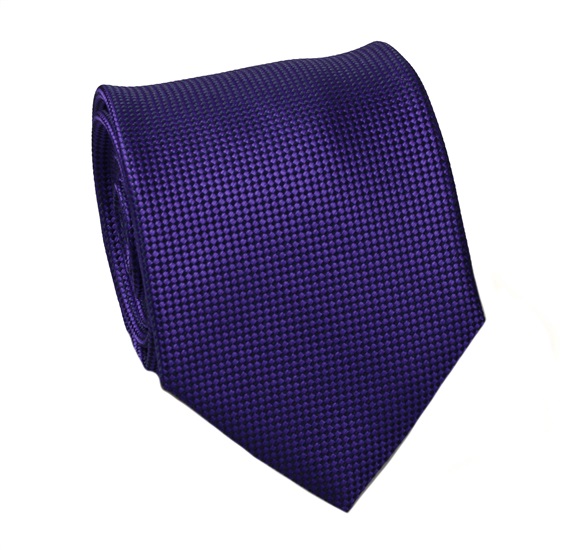 Purple Natural Silk Tie and Pocket Square