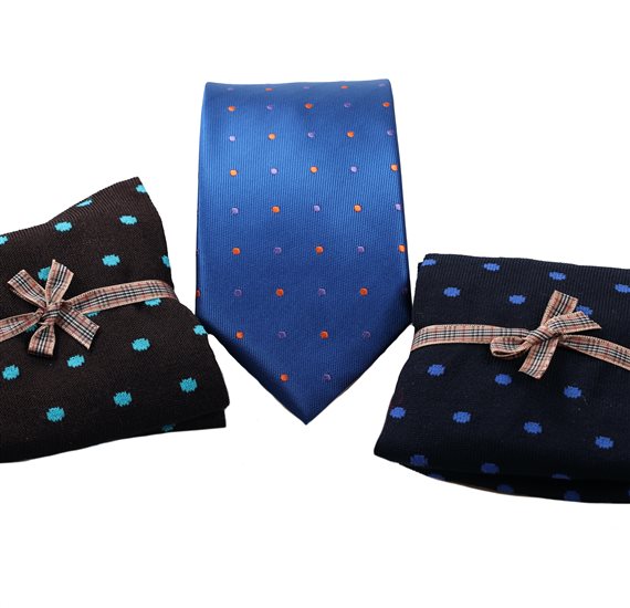 Estuche Regalo Calcetines y Corbata Lunares