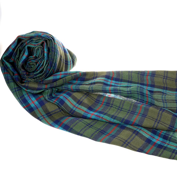 Green Tartan Foulard