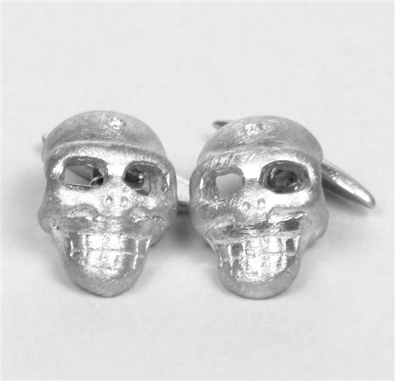 Gemelos Calavera Plata 925 mm