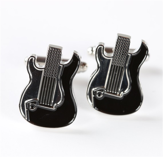 Gemelos Guitarra Eléctrica Negra