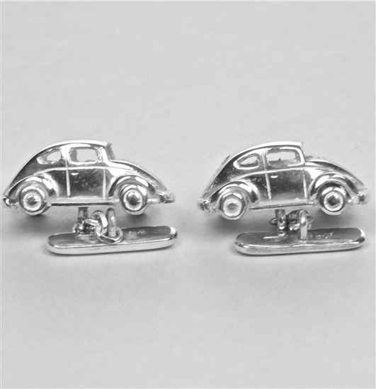 Gemelos VW Escarabajo Plata
