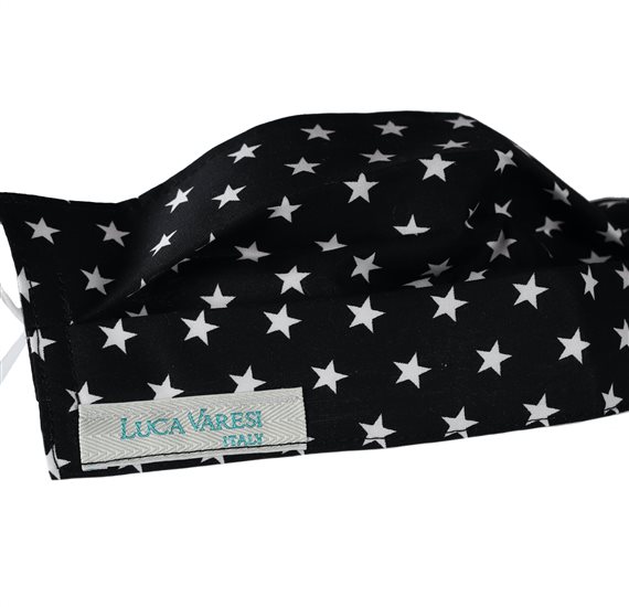 Mascarilla Reutilizable Negra con Estrellas