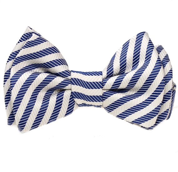 Pajarita Bebé Rayas Azul Marino y Blancas