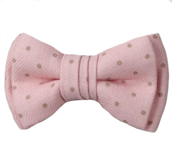 Pajarita Bebé Rosa Lunares Camel