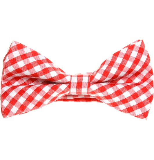 Pajarita Cuadros Vichy Rojo y Blanco