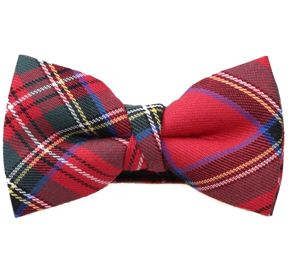 Pajarita Niño Cuadros Escocés Rojo Verde