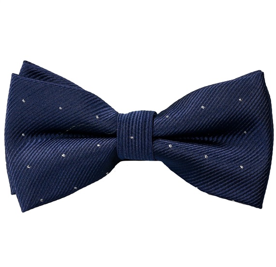 Dark Blue Boy's Bow Tie with Dots