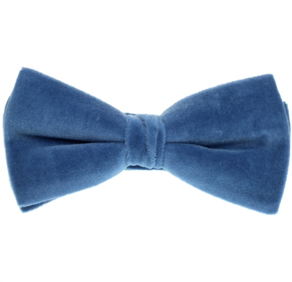 Pajarita Terciopelo Azul