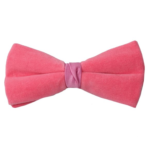 Pajarita Terciopelo Rosa