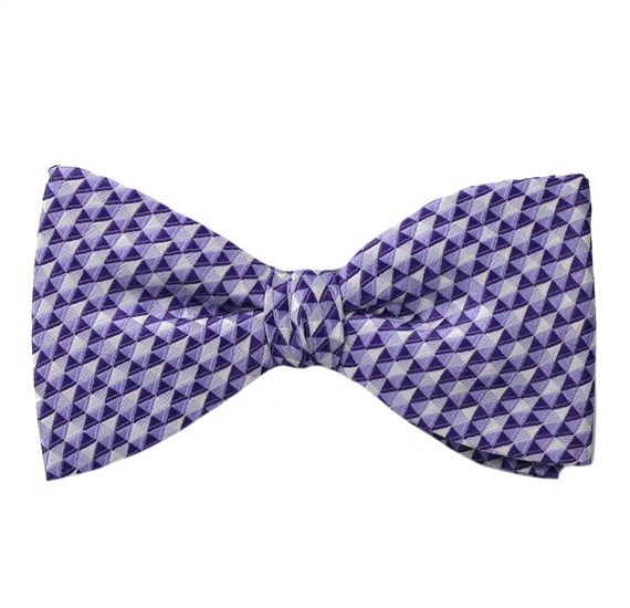 Mallow Bow Tie and Pocket Square with Geometric Design
