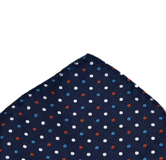 Pañuelo Bolsillo Azul Marino Lunares