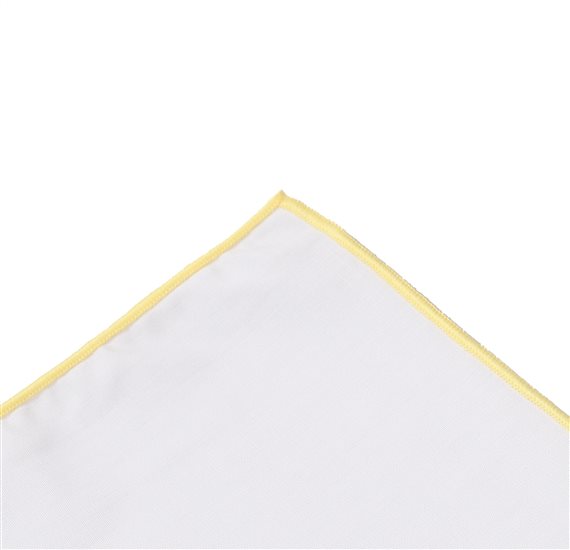 White and Yellow Pocket Square