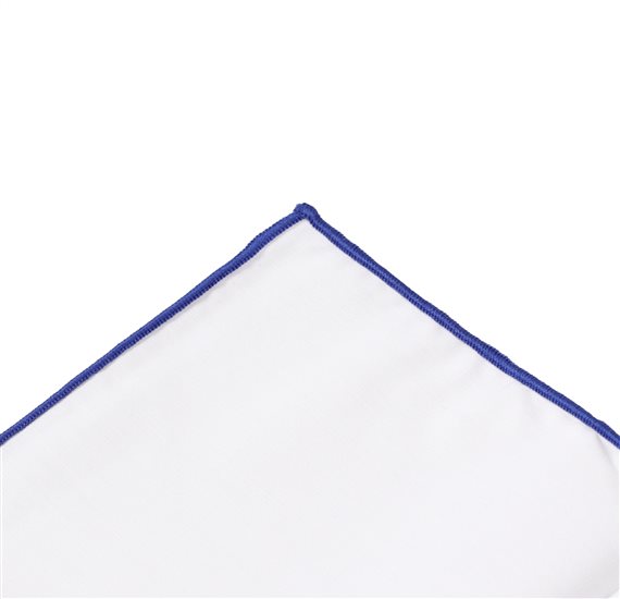 Pañuelo Bolsillo Blanco y Azulón