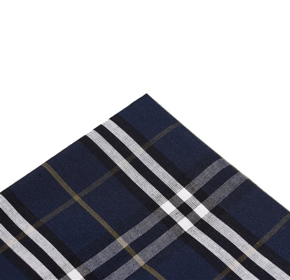 Pañuelo Bolsillo Cuadro Escocés Azul