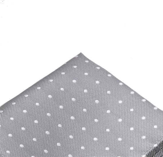 Pañuelo Bolsillo Gris Lunares
