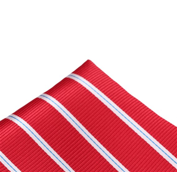 Pañuelo Bolsillo Rojo Rayas Blancas