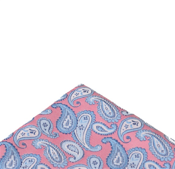 Pañuelo Bolsillo Rosa con Cachemir
