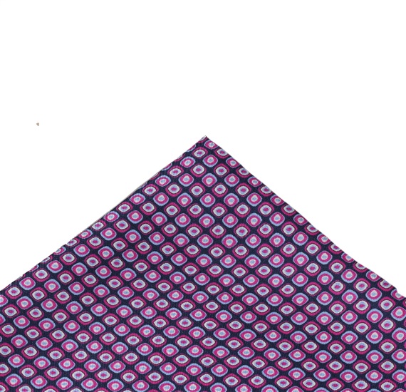 Pañuelo Bolsillo Seda Dibujo Fucsia
