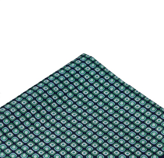 Pañuelo Bolsillo Seda Dibujo Verde