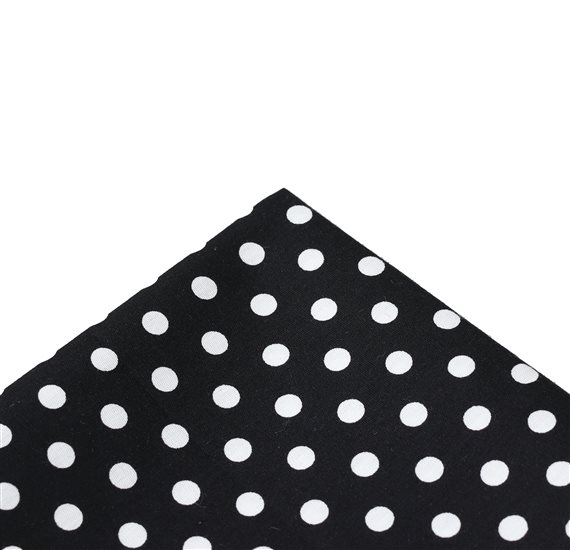 Pañuelo de Bolsillo Negro Lunares