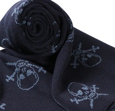 Bufanda Azul Marino Calaveras Azules