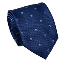 Corbata Azul con Calaveras