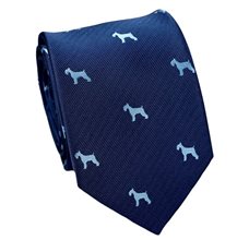 Corbata Azul con Schnauzer