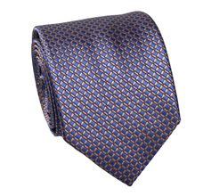 Corbata Azul Diseño Marrón