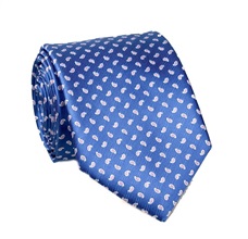 Corbata Azul Francia con Cachemir Rosa
