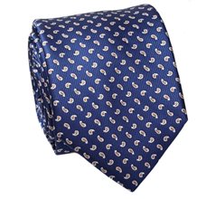 Corbata Azul Francia Paisley Amarillo