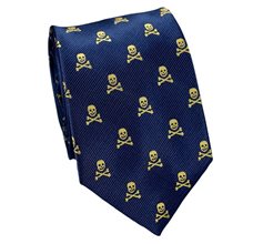 Corbata Azul Marino Calaveras