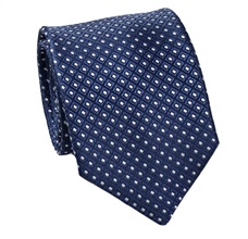 Corbata Azul Marino Diseño Blanco