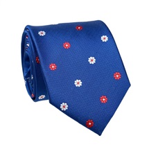 Corbata Azulón Francia Flores