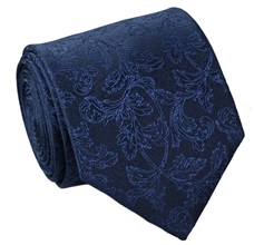 Blue Brocade Silk Tie
