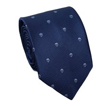Corbata Cadete Azul Calaveras