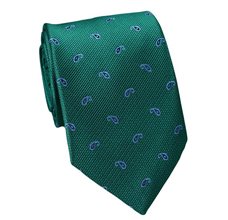 Corbata Cadete Verde Paisley