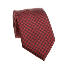 Corbata Cuadros Granates y Negros