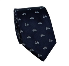 Dark Blue Bicycles Slim Tie