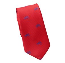 Corbata Estrecha Bicicletas Roja