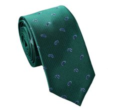 Corbata Estrecha Verde Oscuro con Paisley