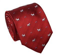 Corbata Granate Schnauzer Gris