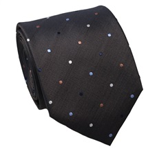 Corbata Marrón con Lunares