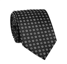Black Tie with White Daisies