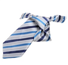 Corbata Niño Rayas Azul y Grises