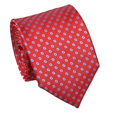 Red Tie with Blue Dots