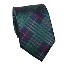 Corbata Seda Cuadros Azul y Verde