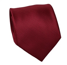 Corbata y Pañuelo Seda Granate
