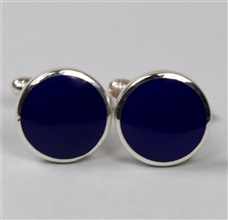 Gemelos Agata Azul Plata 925mm