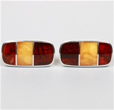 Amber Silver 925 mm Cufflinks